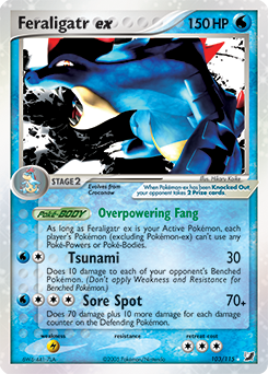 Feraligatr ex, Unseen Forces #103, Pokémon TCG card