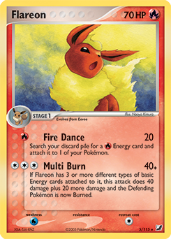Flareon, Unseen Forces #5, Pokémon TCG card