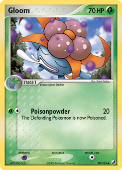 Gloom, Unseen Forces #58, Pokémon TCG card