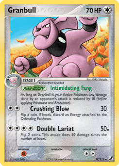 Granbull, Unseen Forces #39, Pokémon TCG card