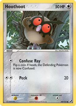 Hoothoot, Unseen Forces #59, Pokémon TCG card