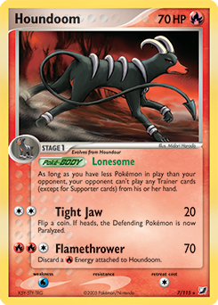 Houndoom, Unseen Forces #7, Pokémon TCG card