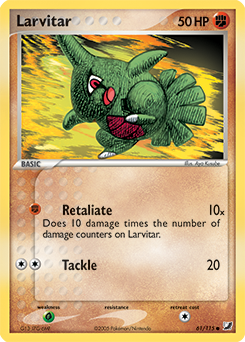 Larvitar, Unseen Forces #61, Pokémon TCG card
