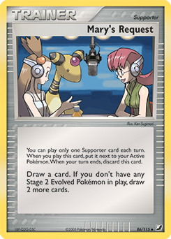 Mary's Request, Unseen Forces #86, Pokémon TCG card