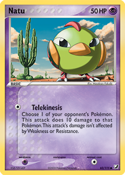 Natu, Unseen Forces #63, Pokémon TCG card