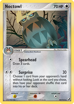Noctowl, Unseen Forces #43, Pokémon TCG card