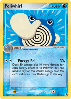 Poliwhirl, Unseen Forces #68, Pokémon TCG card