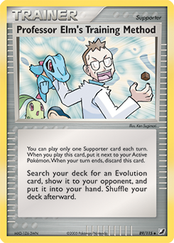 Professor Elm's Training Method, Unseen Forces #89, Pokémon TCG card