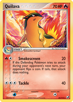 Quilava, Unseen Forces #45, Pokémon TCG card