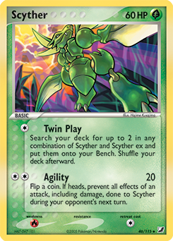 Scyther, Unseen Forces #46, Pokémon TCG card