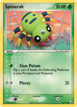 Spinarak, Unseen Forces #75, Pokémon TCG card
