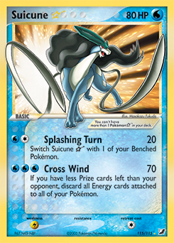 Suicune ★, Unseen Forces #115, Pokémon TCG card