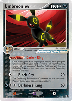 Umbreon ex, Unseen Forces #112, Pokémon TCG card
