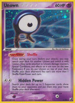 Unown, Unseen Forces #A, Pokémon TCG card