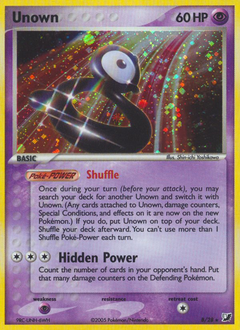 Unown, Unseen Forces #B, Pokémon TCG card