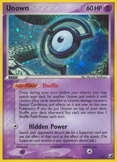 Unown, Unseen Forces #C, Pokémon TCG card