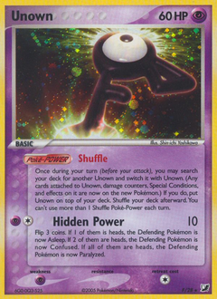 Unown, Unseen Forces #F, Pokémon TCG card