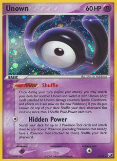Unown, Unseen Forces #H, Pokémon TCG card