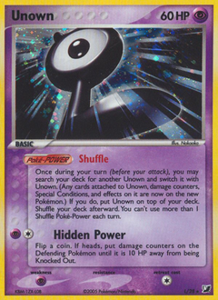 Unown, Unseen Forces #L, Pokémon TCG card