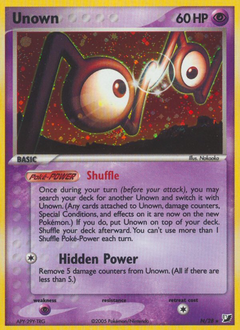 Unown, Unseen Forces #N, Pokémon TCG card