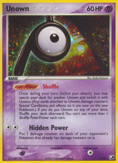 Unown, Unseen Forces #P, Pokémon TCG card