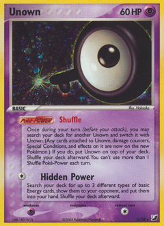 Unown, Unseen Forces #Q, Pokémon TCG card