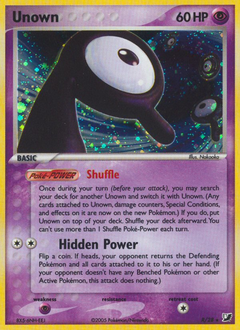Unown, Unseen Forces #R, Pokémon TCG card