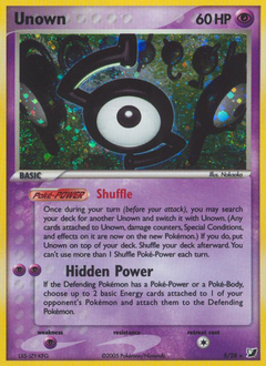 Unown, Unseen Forces #S, Pokémon TCG card