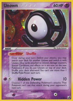 Unown, Unseen Forces #U, Pokémon TCG card