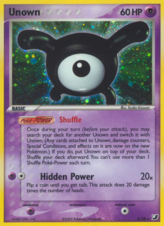 Unown, Unseen Forces #X, Pokémon TCG card