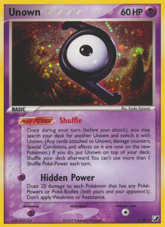 Unown, Unseen Forces #Z, Pokémon TCG card
