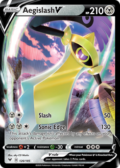 Aegislash V, Vivid Voltage #126, Pokémon TCG card