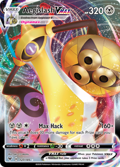 Aegislash VMAX, Vivid Voltage #127, Pokémon TCG card