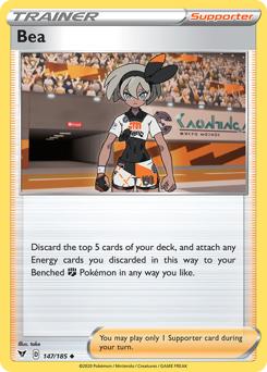 Bea, Vivid Voltage #147, Pokémon TCG card