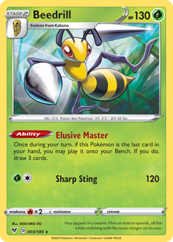 Beedrill, Vivid Voltage #3, Pokémon TCG card