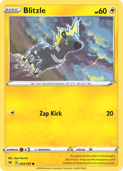 Blitzle, Vivid Voltage #53, Pokémon TCG card