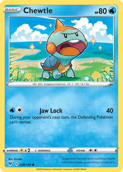 Chewtle, Vivid Voltage #38, Pokémon TCG card