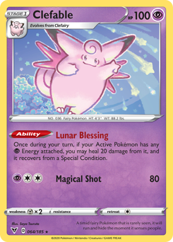 Clefable, Vivid Voltage #64, Pokémon TCG card