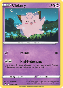 Clefairy, Vivid Voltage #63, Pokémon TCG card