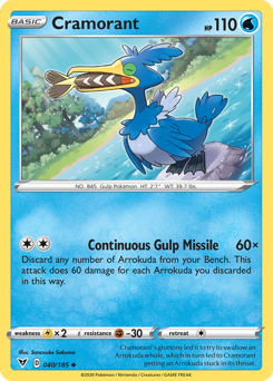 Cramorant, Vivid Voltage #40, Pokémon TCG card