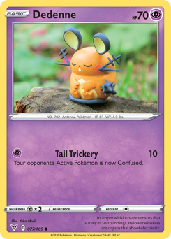Dedenne, Vivid Voltage #77, Pokémon TCG card