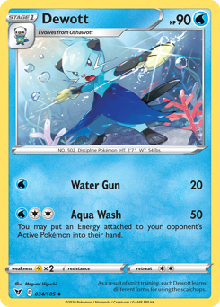 Dewott, Vivid Voltage #34, Pokémon TCG card