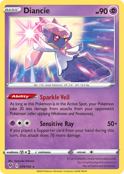 Diancie, Vivid Voltage #79, Pokémon TCG card