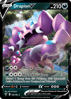 Drapion V, Vivid Voltage #106, Pokémon TCG card