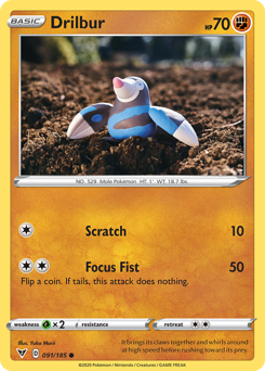 Drilbur, Vivid Voltage #91, Pokémon TCG card