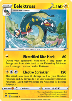 Eelektross, Vivid Voltage #59, Pokémon TCG card