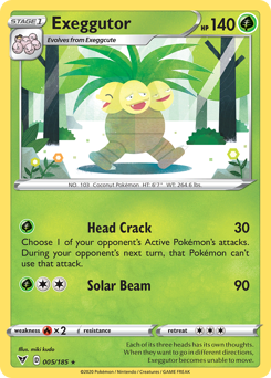 Exeggutor, Vivid Voltage #5, Pokémon TCG card
