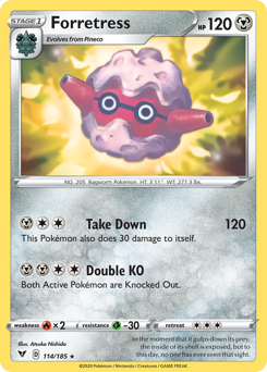 Forretress, Vivid Voltage #114, Pokémon TCG card