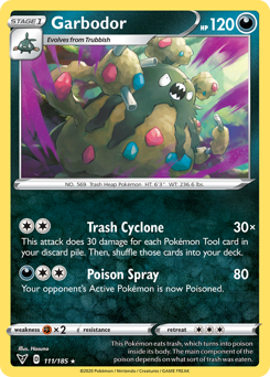 Garbodor, Vivid Voltage #111, Pokémon TCG card