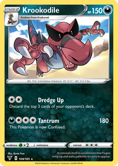 Krookodile, Vivid Voltage #109, Pokémon TCG card